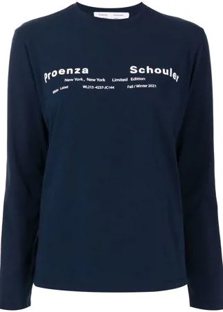 Proenza Schouler White Label футболка с длинными рукавами и логотипом