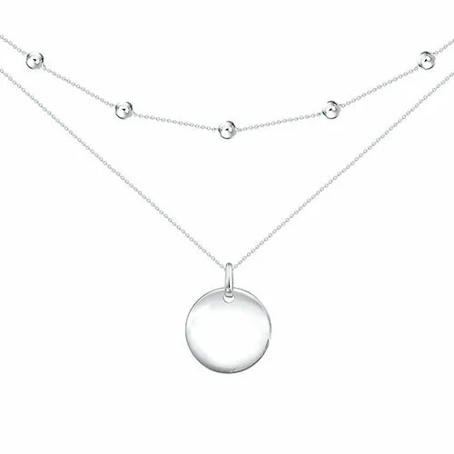Колье Яхонт, серебро, 925 проба, длина 40 см.