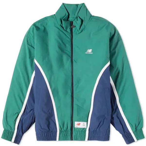 Спортивная куртка New Balance Hoops Woven, зеленый, синий