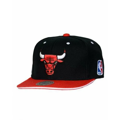 Бейсболка Mitchell & Ness, размер one size fits all, красный, черный