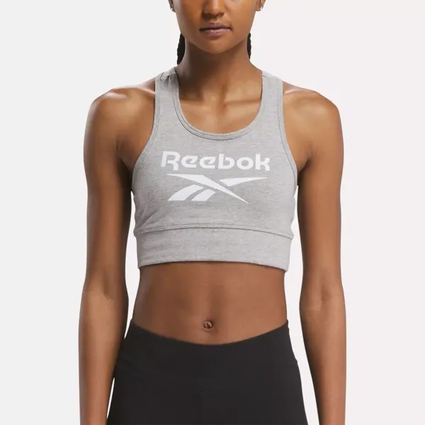 Спортивный топ Identity Reebok, серый/белый
