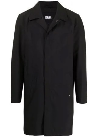 Karl Lagerfeld однобортное пальто с заостренными лацканами