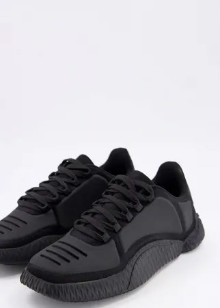 Черные кроссовки с фигурной подошвой ASOS DESIGN-Черный цвет