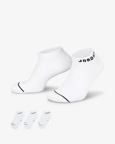 Мужские носки Jordan White/Black Everyday Drive-Fit Nos-Show - 3 пары (DX9656