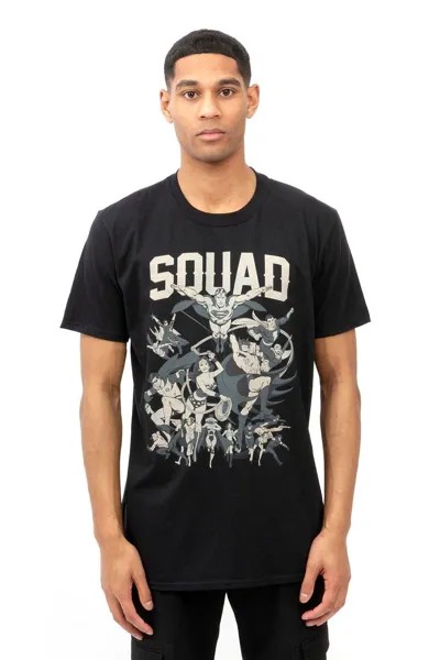 Хлопковая футболка Squad DC Comics, черный