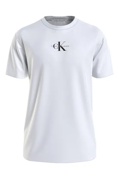 Хлопковая футболка с логотипом Calvin Klein Jeans, белый