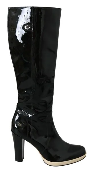 ALBERTO GUARDIANI Shoes Глянцевые черные высокие сапоги на молнии, женские EU39 / US8.5