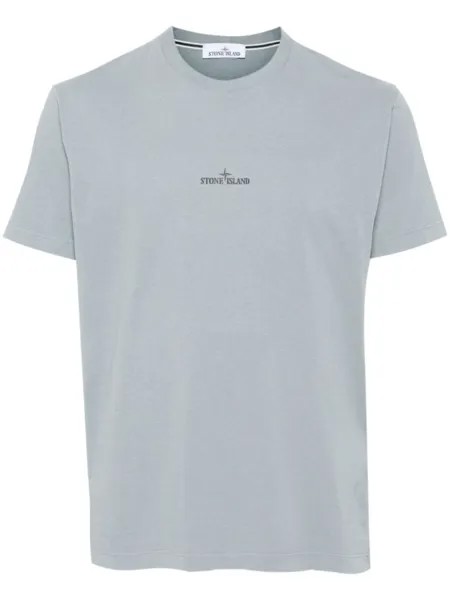 Stone Island футболка с логотипом, синий