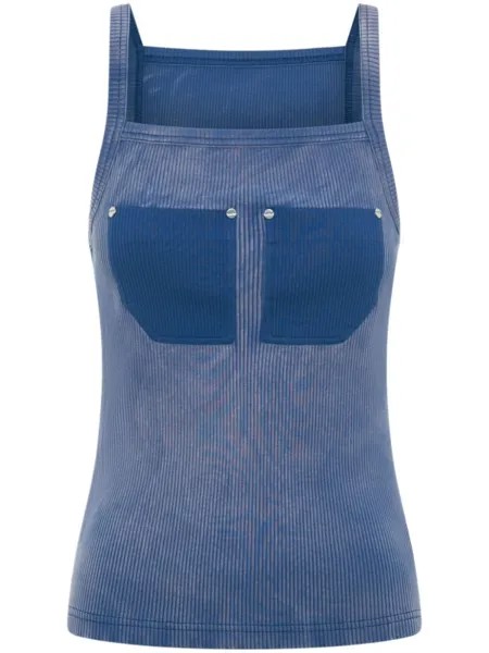 Топ с люверсами Dion Lee, синий