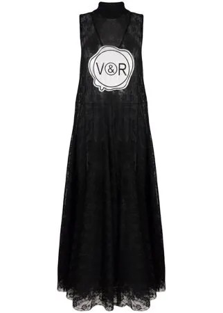 Viktor & Rolf кружевное платье с логотипом