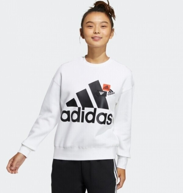 Свитшот Adidas, белый/черный