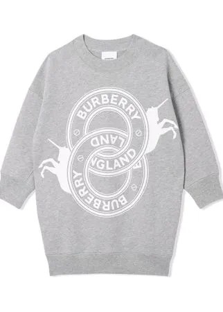 Burberry Kids платье-свитер с логотипом