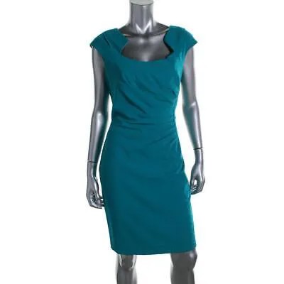 Calvin Klein Женское синее коктейльное платье без рукавов со складками 8 BHFO 2901