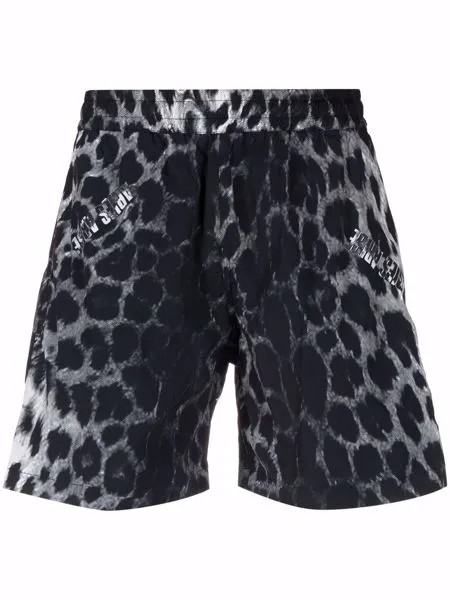 Aries animal-print elasticated-waist swim shorts