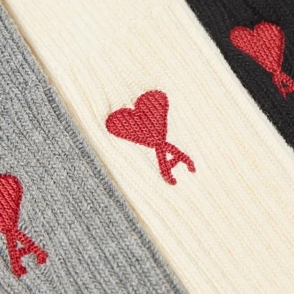 Носки AMI Paris A Heart — 3 шт., мультиколор
