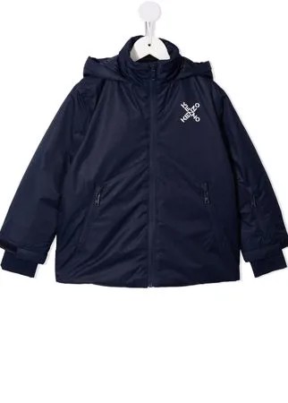 Kenzo Kids парка с капюшоном и логотипом