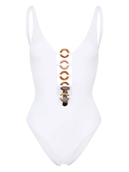 Dsquared2 купальник Rings с логотипом, белый