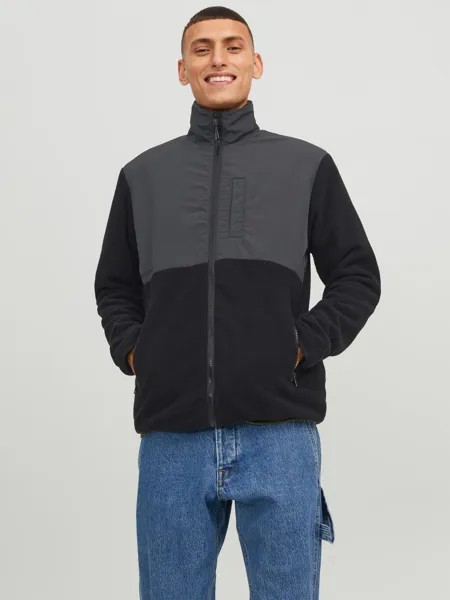 Куртка Jack & Jones Fleece Übergangs Jacke Stehkragen Regular Fit JJEMARVIN, черный