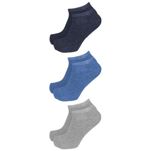 Носки Tuosite 3 пары, размер 24-26, серый, синий
