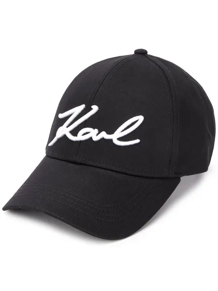 Karl Lagerfeld кепка с вышитым логотипом