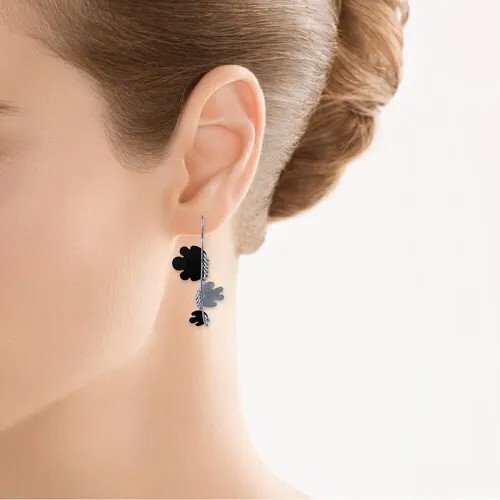 Серьги ELEMENT47, серебро, 925 проба, эмаль