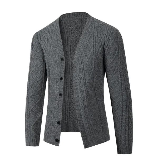 Новинка 2022, мужской вязаный свитер, Молодежный однотонный Повседневный Кардиган в рубчик, дизайнерское пальто