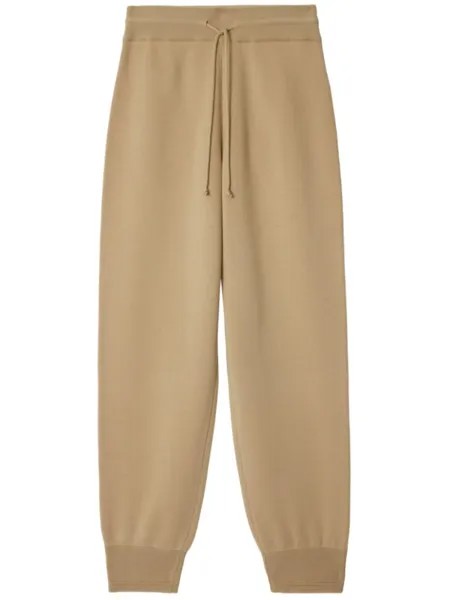 Burberry спортивные брюки из смеси шерсти, коричневый