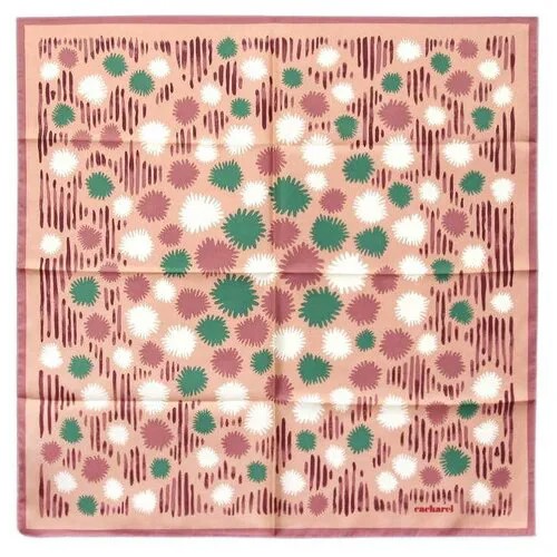 Платок Cacharel, натуральный шелк, 70х70 см, розовый