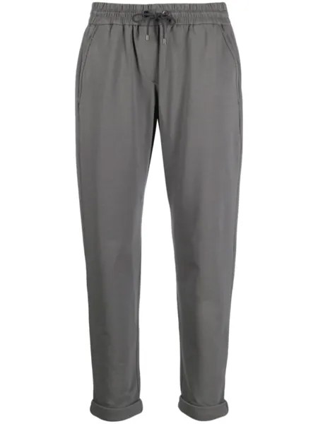 Brunello Cucinelli спортивные брюки с декором Monili, серый