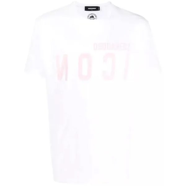 Футболка mirrored-logo t-shirt Dsquared2, белый