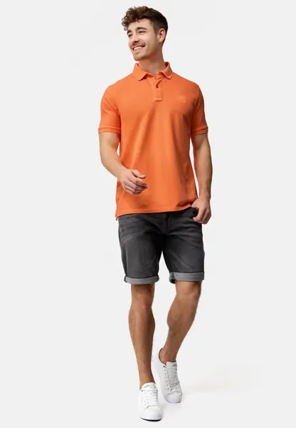 Рубашка-поло Regular Fit INDICODE JEANS, неоновый оранжевый