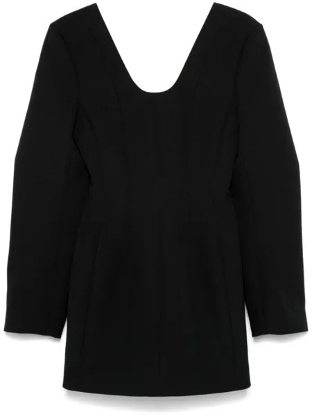 Carven платье мини со вставками, черный