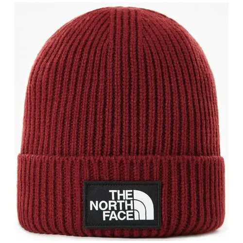 Шапка North Face Logo Box Cuff Beanie reg Brick Hou