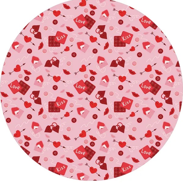 Парео женское JoyArty Kiss love розовое, 150x150 см