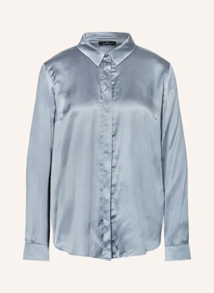 Атласная блузка-рубашка Monari, синий