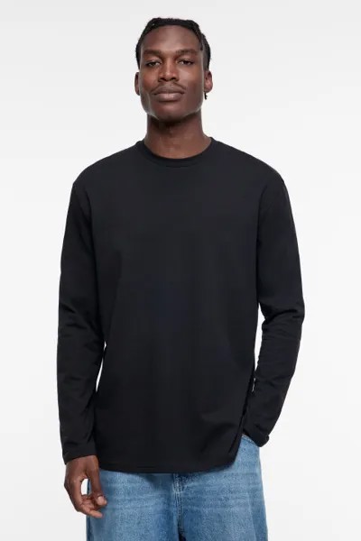 Лонгслив oversize хлопковый базовый