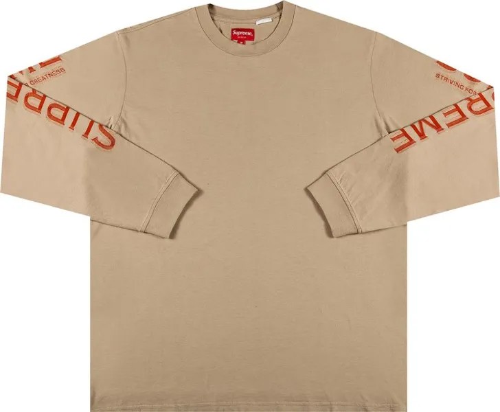 Лонгслив Supreme Intarsia Sleeve Long-Sleeve Top 'Stone', кремовый