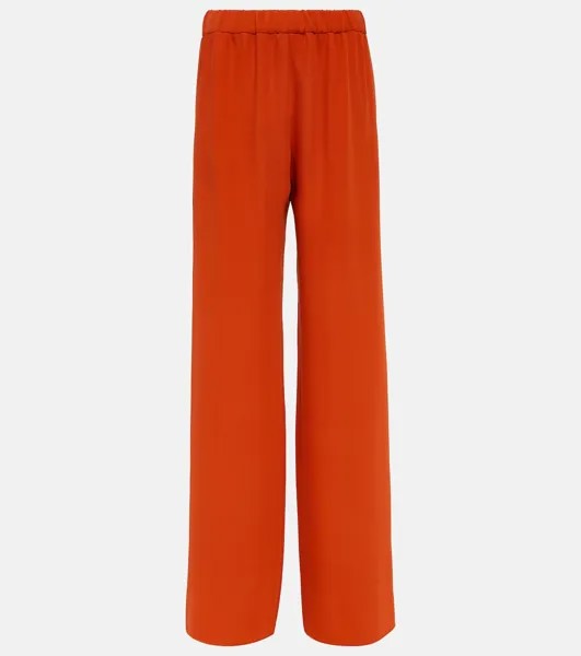 Широкие брюки cady couture Valentino, оранжевый