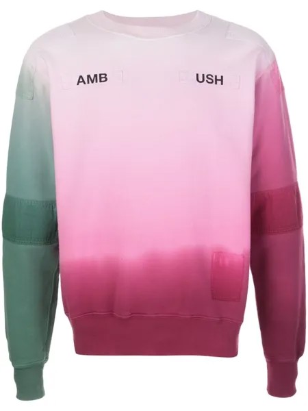 AMBUSH толстовка с эффектом омбре и логотипом, розовый