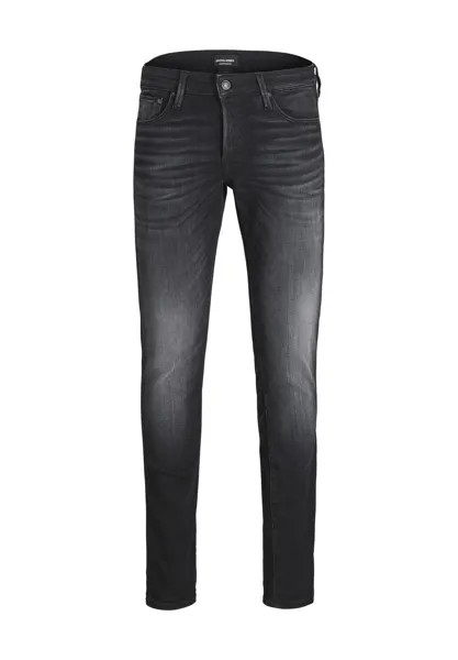 Джинсы Glenn, облегающие, с 5 карманами, мужские Jack & Jones, цвет Black Denim