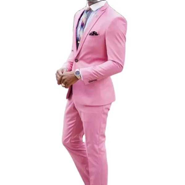 Тонкий подходит розовый Для мужчин без бретелек сексуальное вечернее платье тостов Бизнес спортивный комплект, куртка и брюки для девочек комплект Красивый смокинг для жениха (пиджак + штаны + ремень + галстук-бабочка), ширина: 643