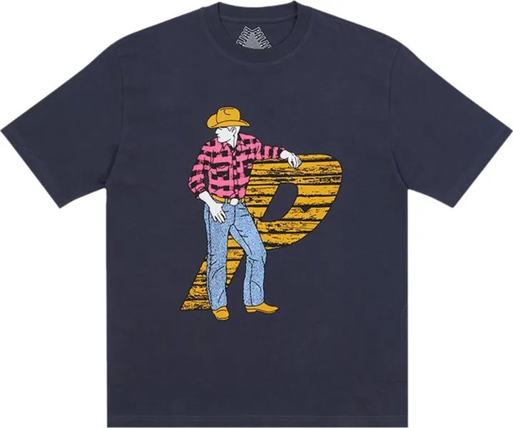Футболка Palace Saddle Up T-Shirt 'Navy', синий
