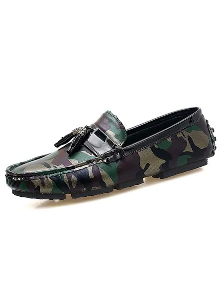 Milanoo Men's Camouflage Driving Loafers