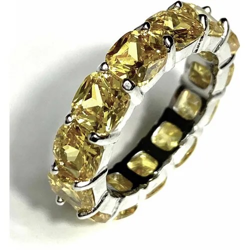 Кольцо Florento, хрусталь, размер 16, желтый, золотой