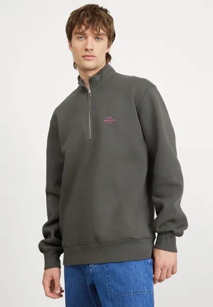 Толстовка STANDARD HALF ZIP LOGO Mads Nørgaard, темно-зеленый