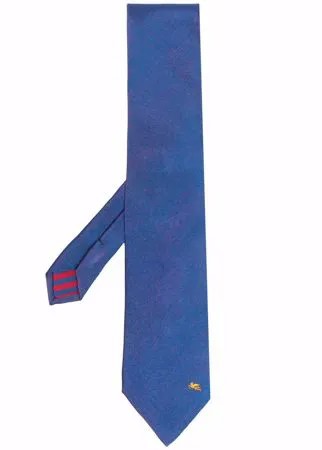 ETRO галстук с вышитым логотипом