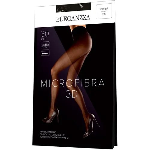 Колготки ELEGANZZA Microfibra, 30 den, размер L, черный