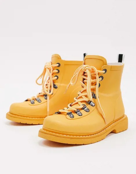 Походные ботинки на шнуровке Vero Moda-Желтый