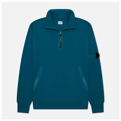 Мужская толстовка C.P. Company Diagonal Raised Fleece Half-Zip Neck зелёный , Размер XL