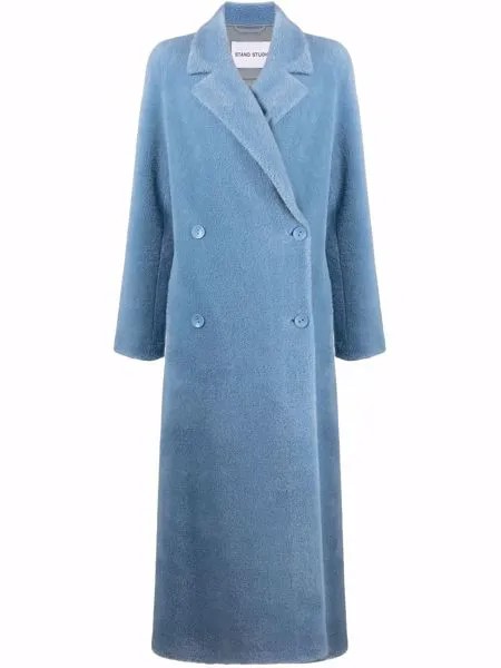 STAND STUDIO Halle double-breasted faux-fur coat